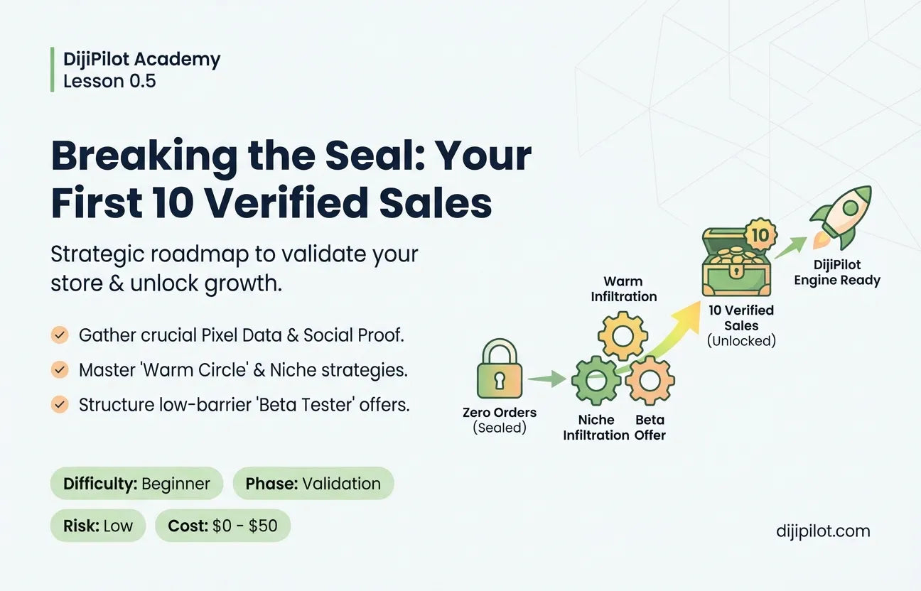 0.5 - Your First 10 E-commerce Orders: The DijiPilot Roadmap (Difficulty: Beginner | Path: Launch)