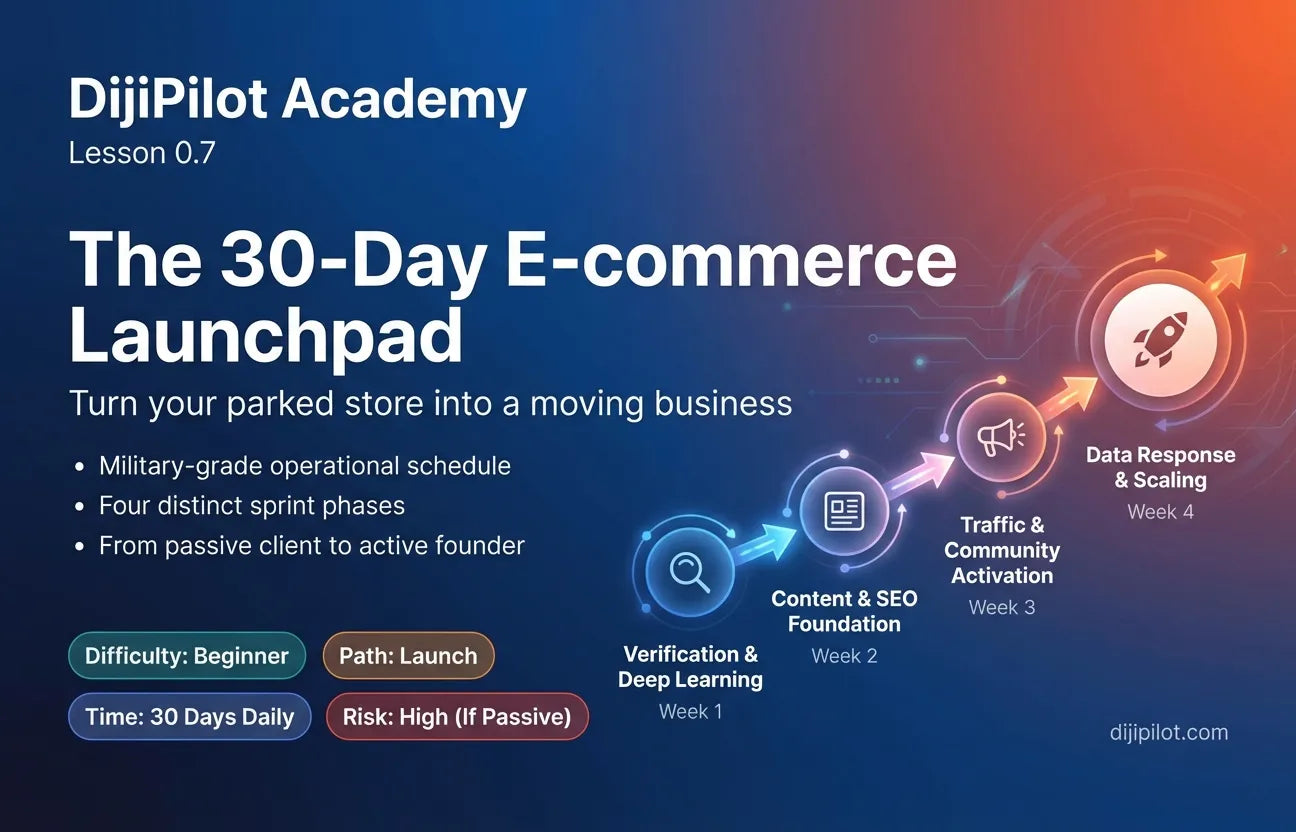 0.7 - Your Daily DijiPilot Action Plan for Your First 30 Days (Difficulty: Beginner | Path: Launch)