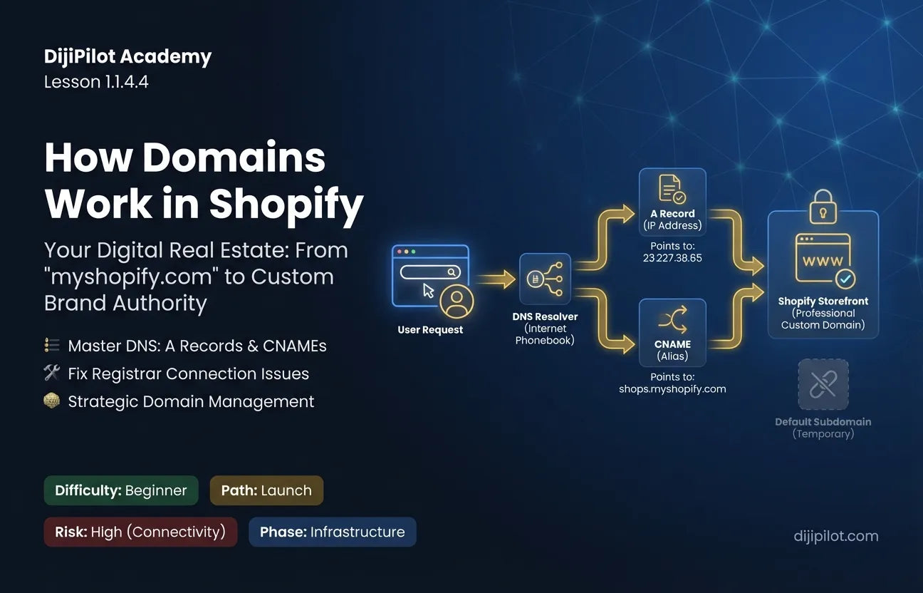 1.1.4.4 - How Domains Work within Shopify (Difficulty: Beginner | Path: Launch)