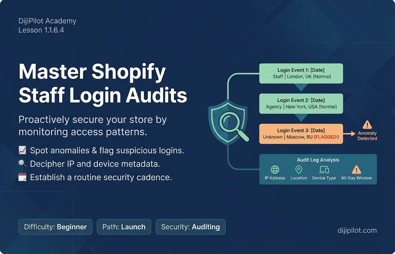 1.1.6.4 - How to Review Shopify Staff Login History (Difficulty: Beginner | Path: Launch)