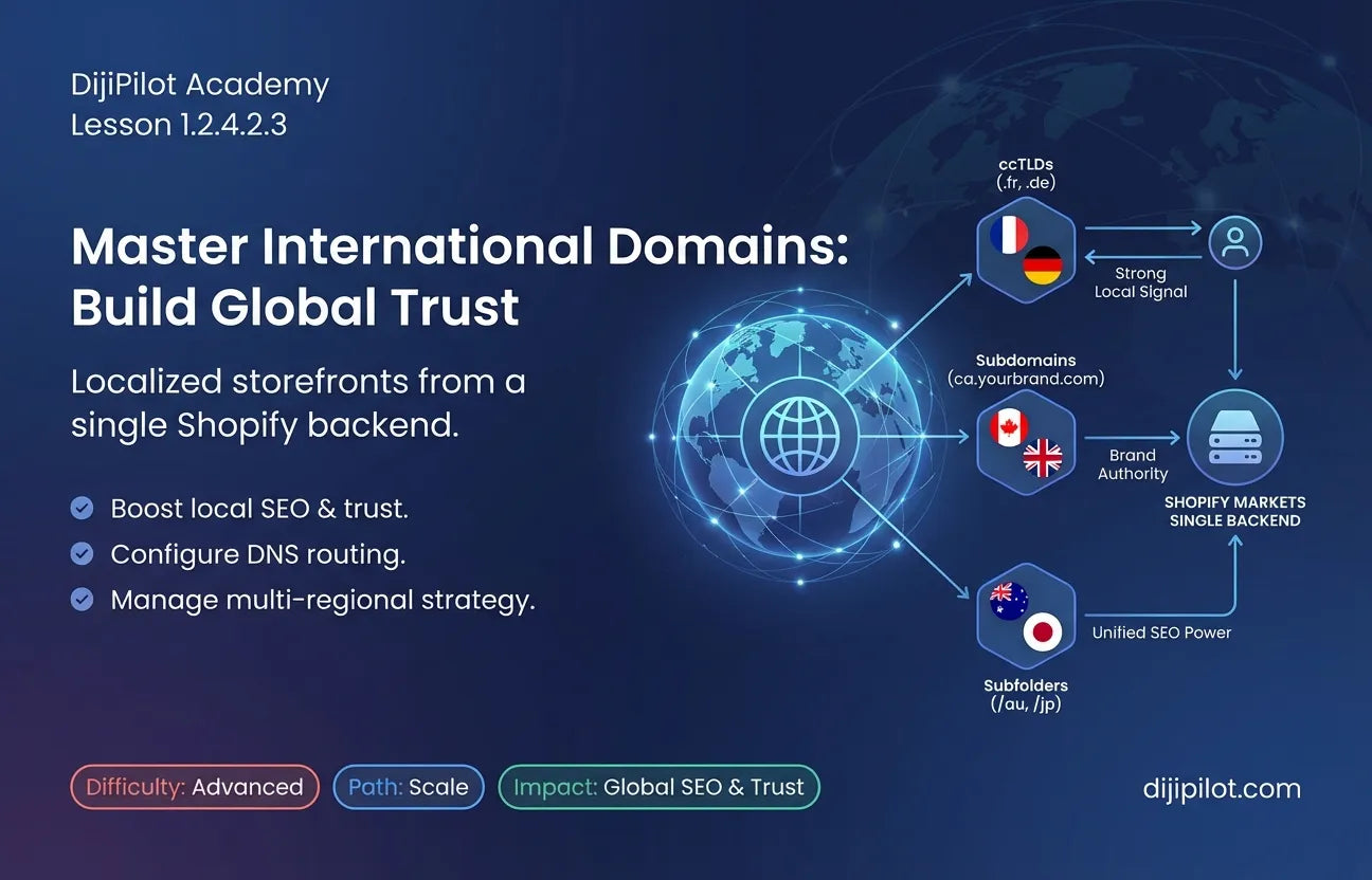 1.2.4.2.3 - How to Use Different Domains for Different Countries in Shopify (Difficulty: Advanced | Path: Scale)