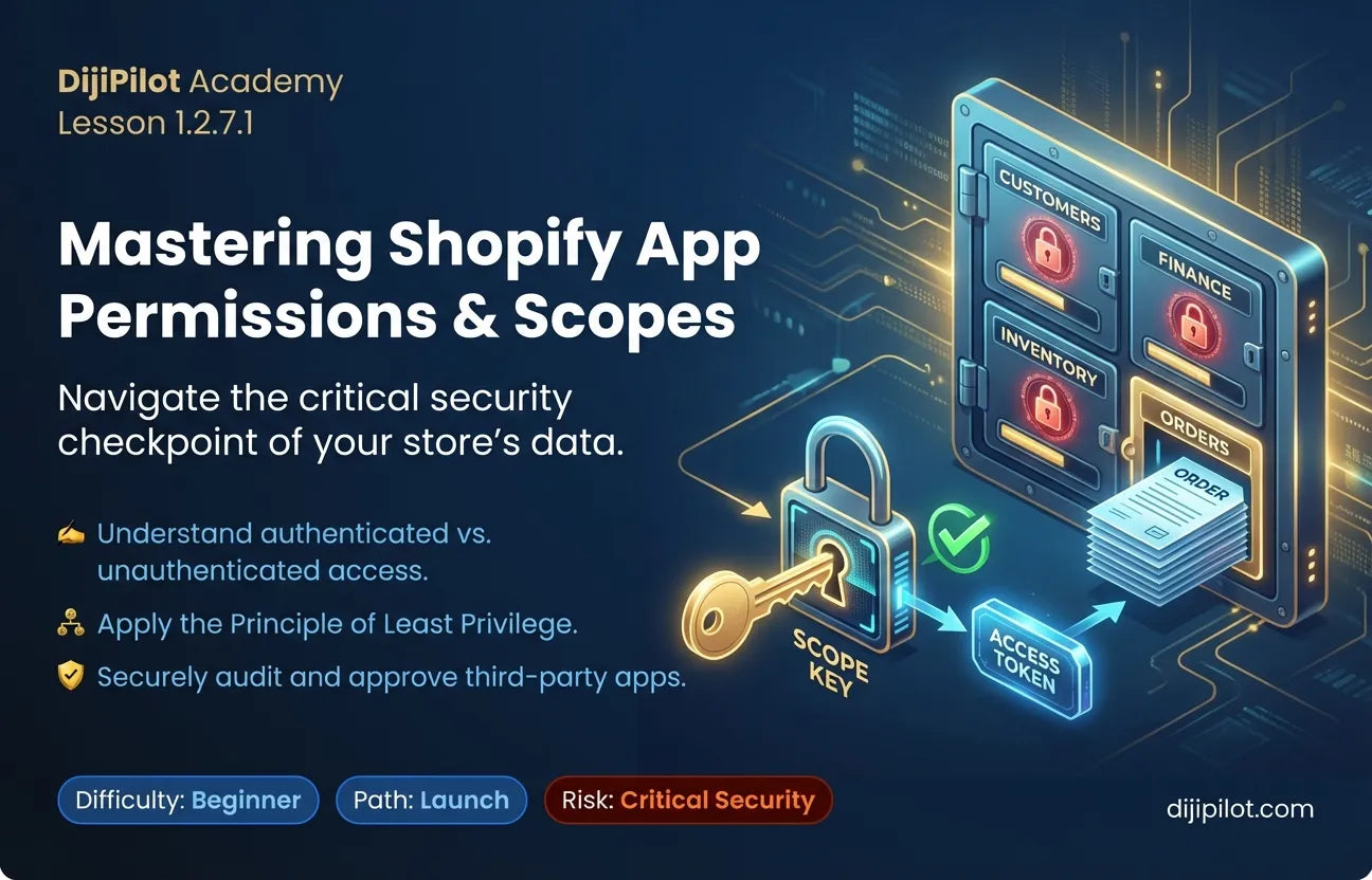 1.2.7.1 - What are Shopify App Permissions & Scopes? (Difficulty: Beginner | Path: Launch)