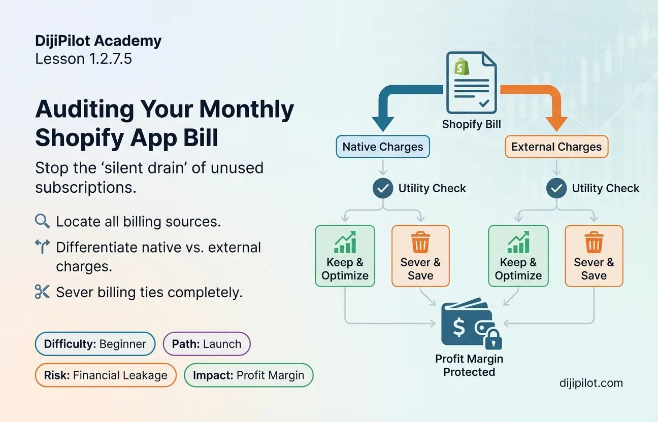 1.2.7.5 - How to Audit Your Monthly Shopify App Bill (Difficulty: Beginner | Path: Launch)