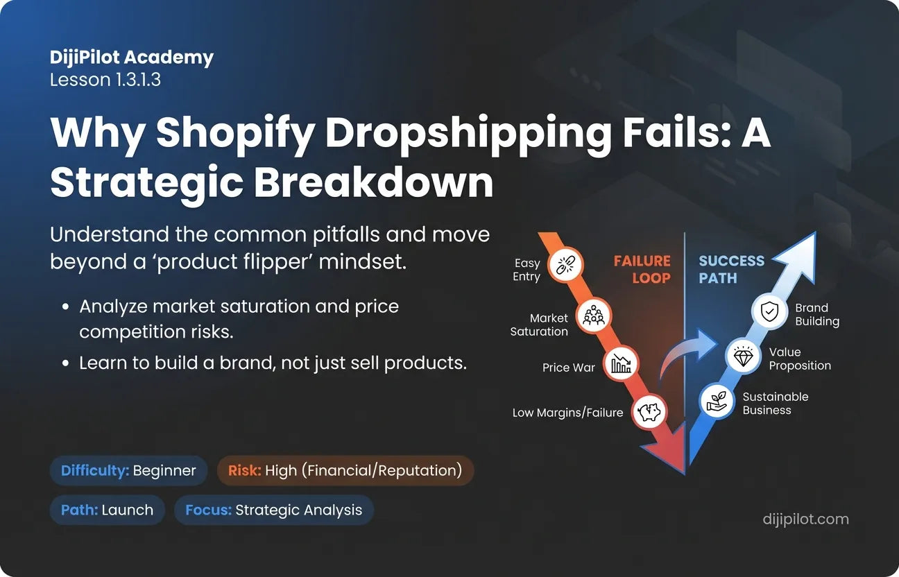 1.3.1.3 - Why Does Shopify Dropshipping Often Fail? (Difficulty: Beginner | Path: Launch)