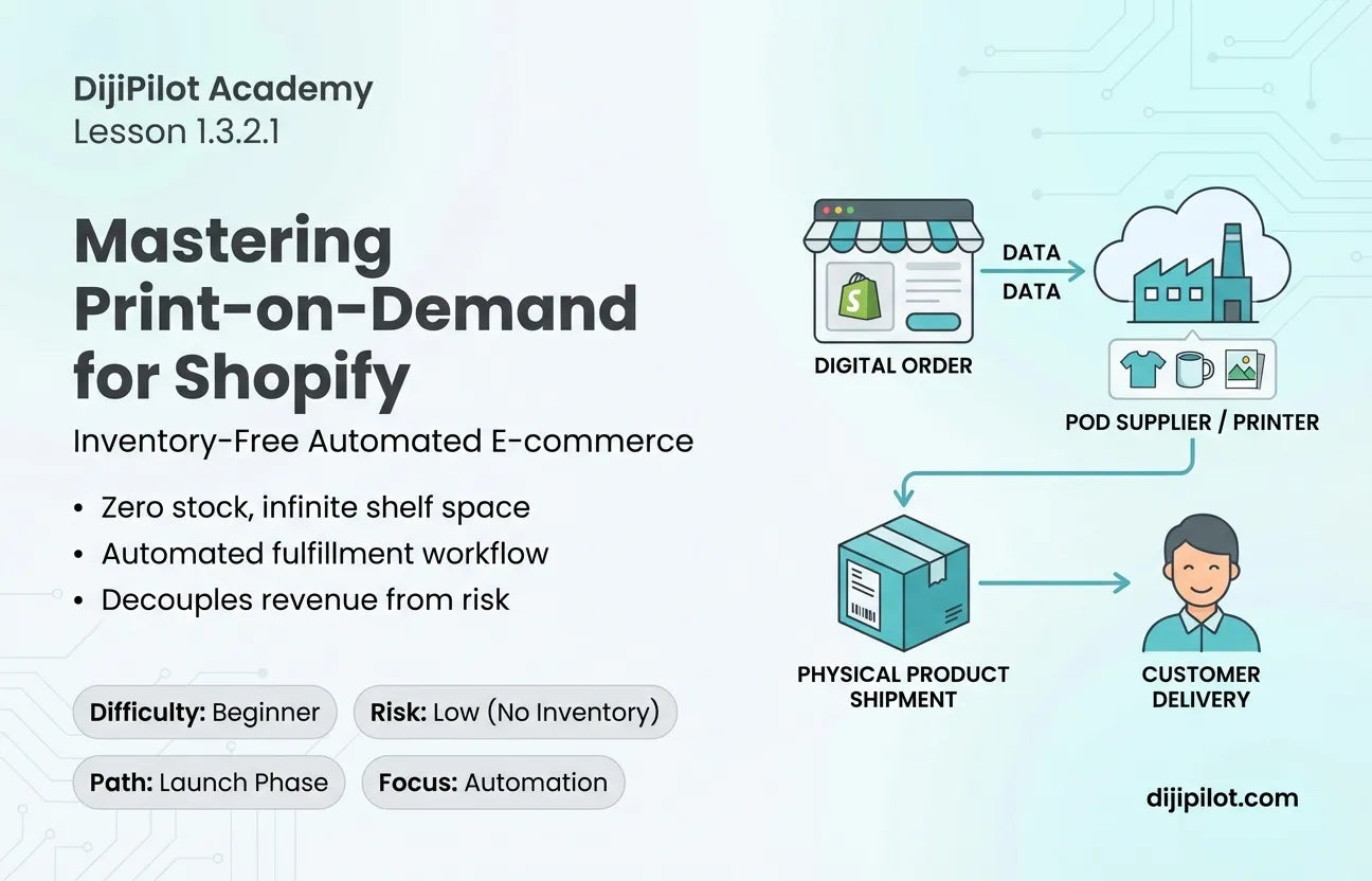 1.3.2.1 - What is Print-on-Demand (POD) with Shopify Integrations? (Difficulty: Beginner | Path: Launch)