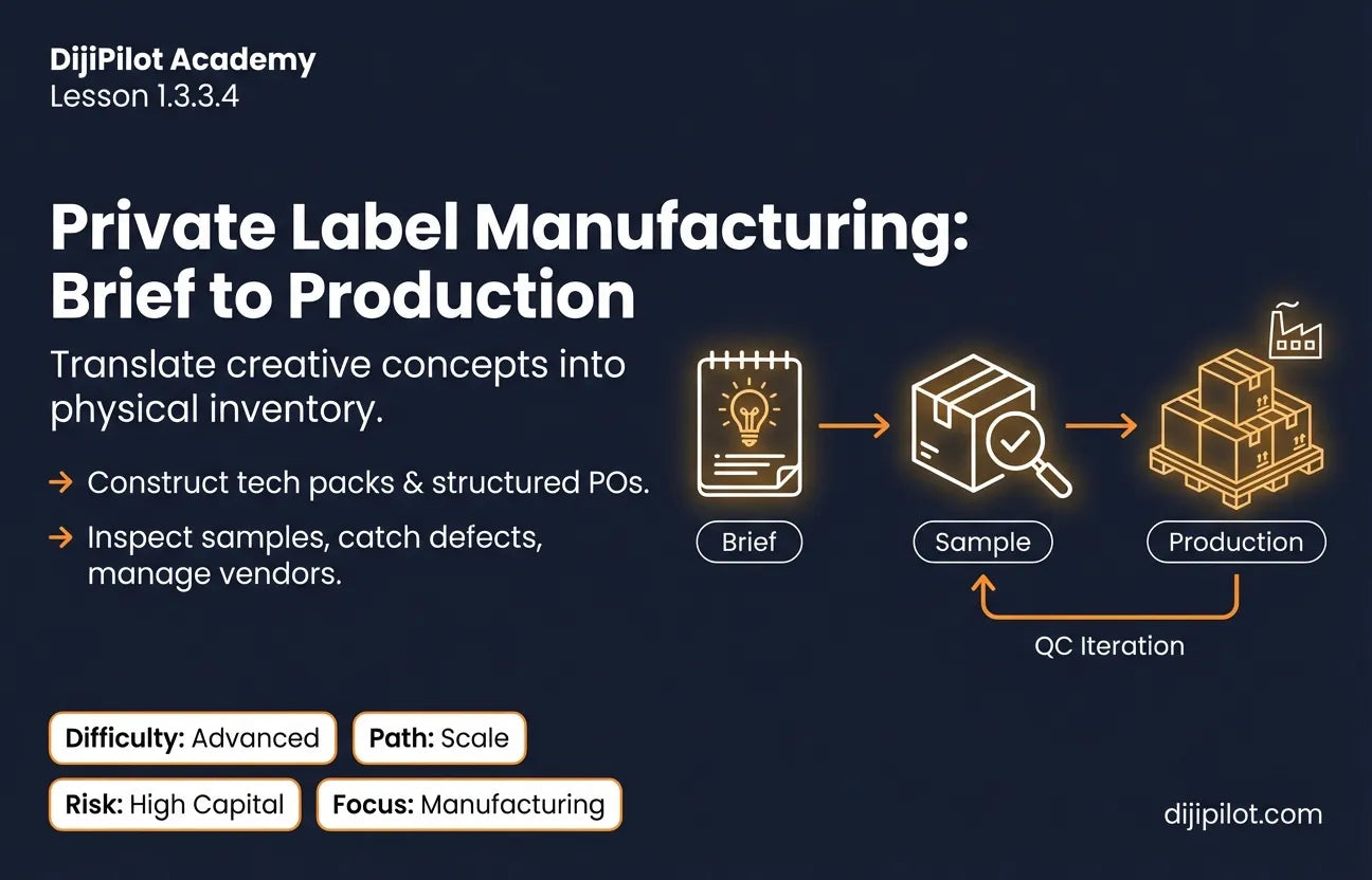 1.3.3.4 - From Brief to Sample to Production for Shopify Private Label (Difficulty: Advanced | Path: Scale)