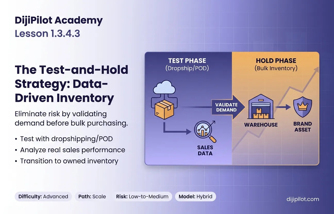 1.3.4.3 - What is a Test-and-Hold Strategy on Shopify? (Difficulty: Advanced | Path: Scale)