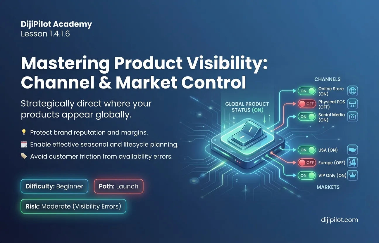 1.4.1.6 - How to Control Shopify Product Availability by Channel & Market (Difficulty: Beginner | Path: Launch)