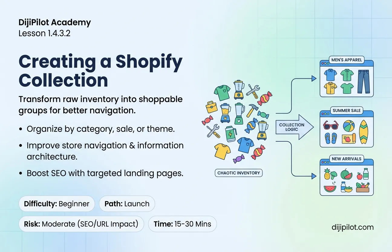 1.4.3.2 - How to Create a Collection in Shopify (Difficulty: Beginner | Path: Launch)