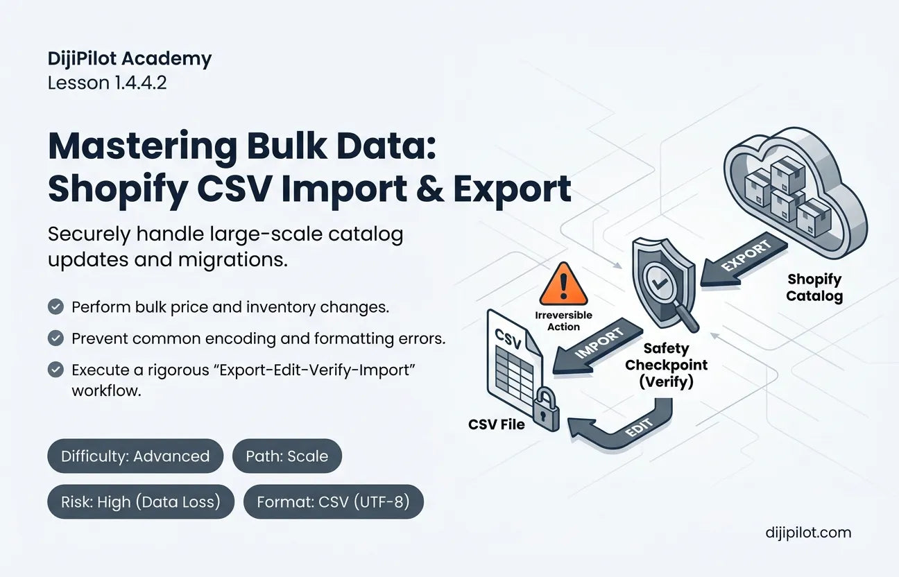 1.4.4.2 - How to Import and Export Shopify Products via CSV (Difficulty: Advanced | Path: Scale)