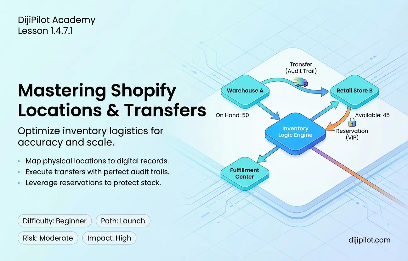 1.4.7.1 - How to Manage Shopify Locations, Transfers & Reservations (Difficulty: Beginner | Path: Launch)