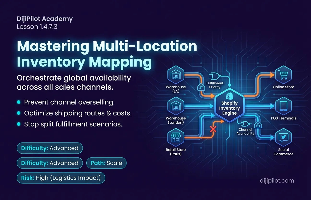 1.4.7.3 - How to Map Availability Across Multiple Locations & Channels in Shopify (Difficulty: Advanced | Path: Scale)