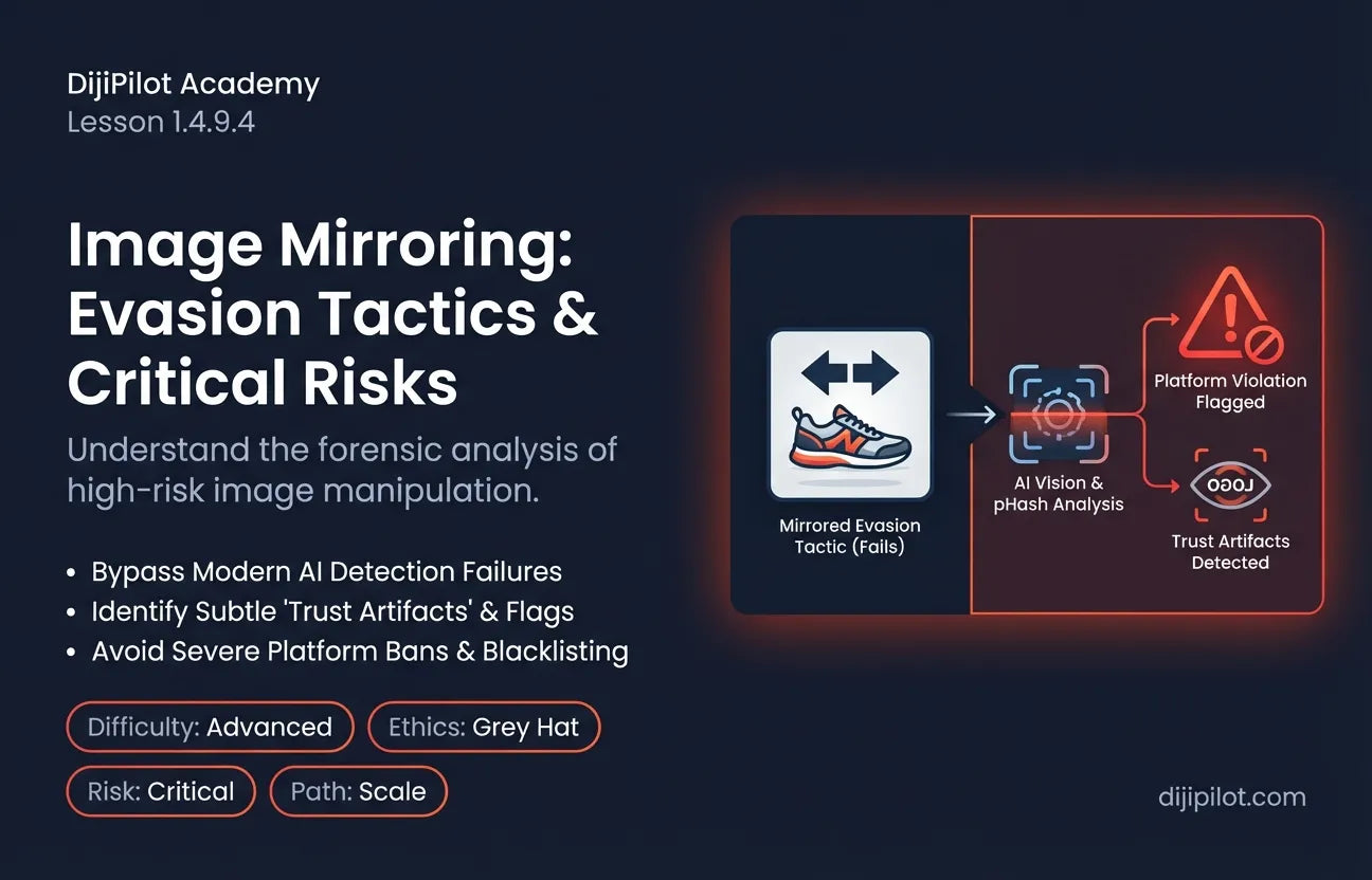 1.4.9.4 - Image Mirroring: Flipping supplier images horizontally to evade reverse-image search detection (Difficulty: Advanced | Ethics: Grey Hat | Path: Scale)
