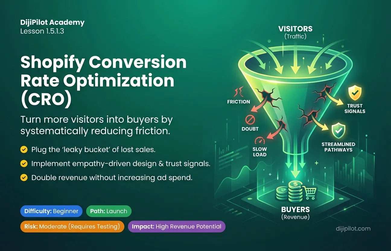 1.5.1.3 - What is Conversion Rate Optimization (CRO) for Shopify? (Difficulty: Beginner | Path: Launch)