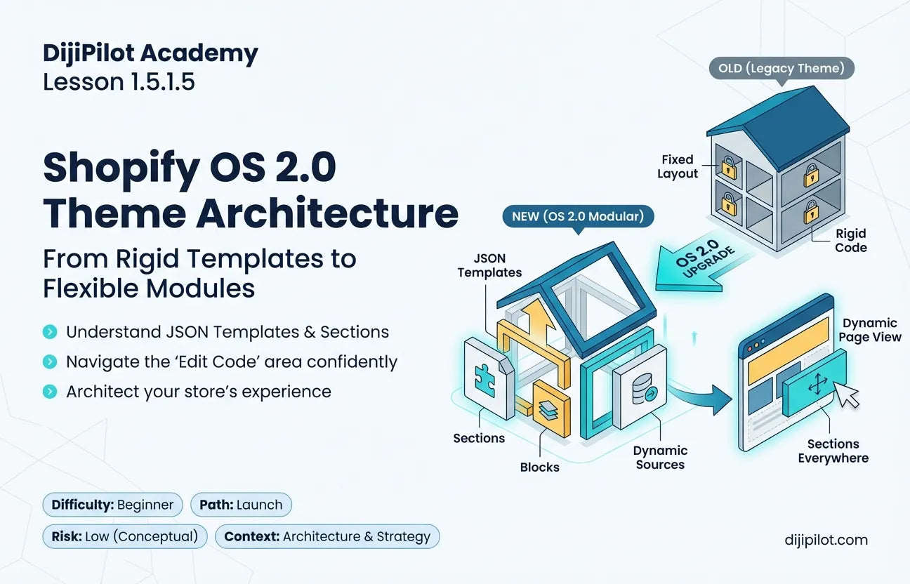 1.5.1.5 - Understanding the Architecture of Shopify Online Store 2.0 Themes (Difficulty: Beginner | Path: Launch)