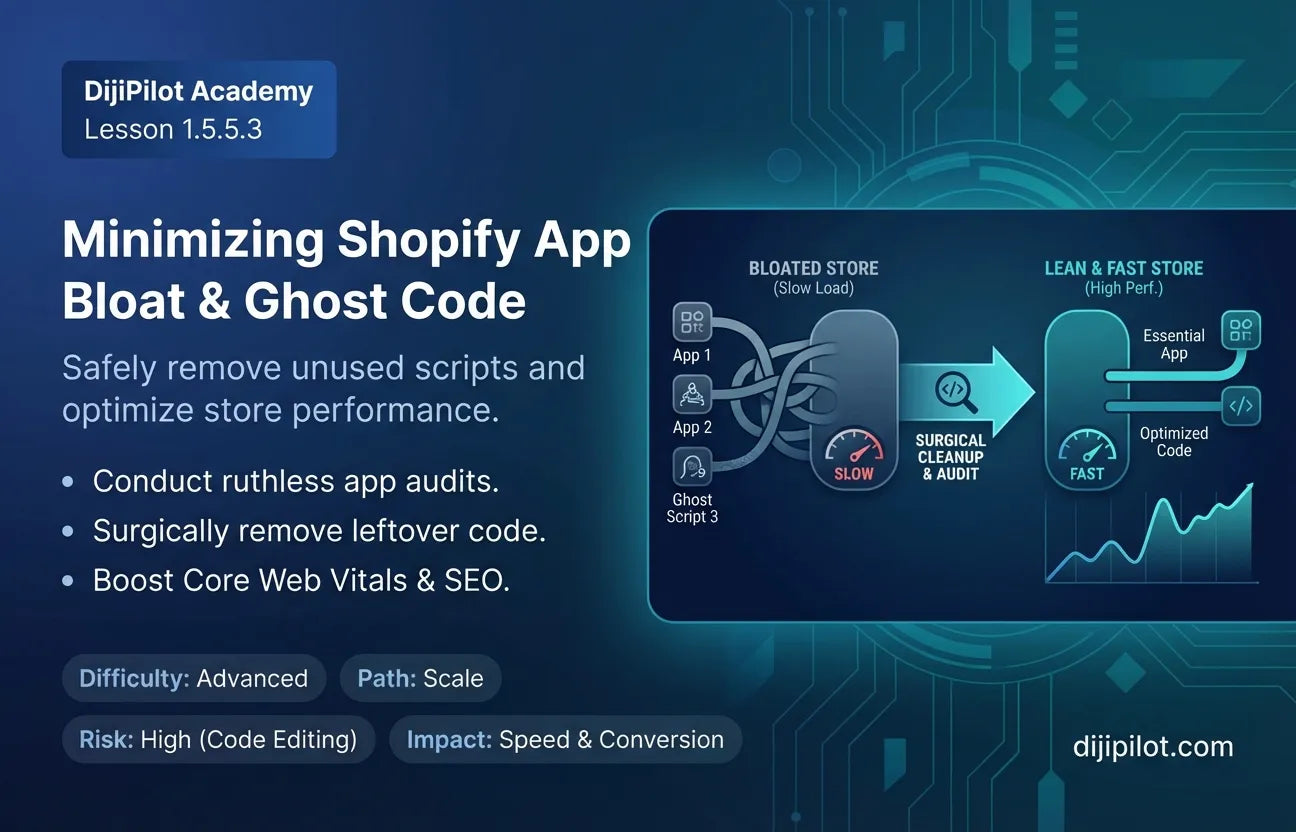 1.5.5.3 - How to Minimize Shopify App Bloat & Unused Scripts (Difficulty: Advanced | Path: Scale)