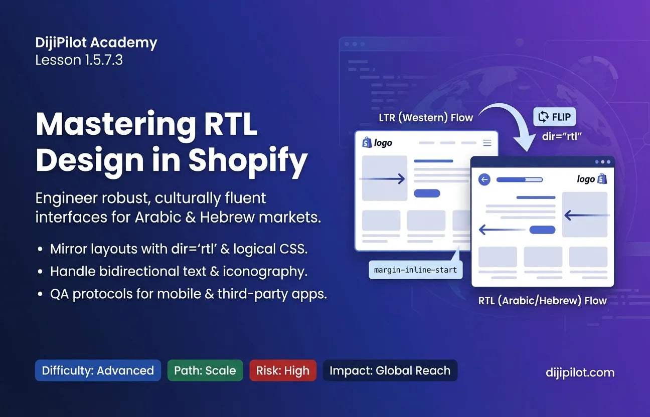 1.5.7.3 - How to Design for Right-to-Left (RTL) Languages in Shopify (Difficulty: Advanced | Path: Scale)