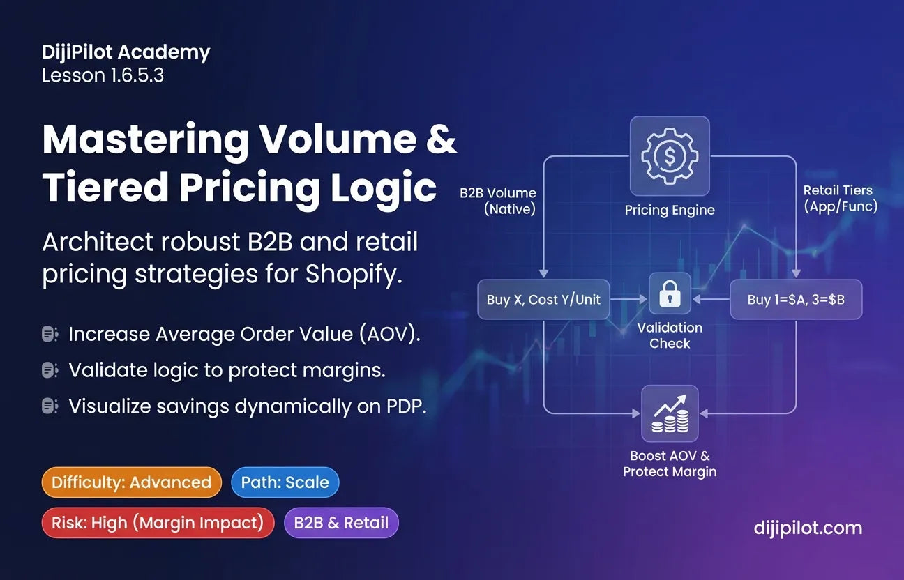 1.6.5.3 - How to Set Up Volume & Tier Logic in Shopify (Difficulty: Advanced | Path: Scale)