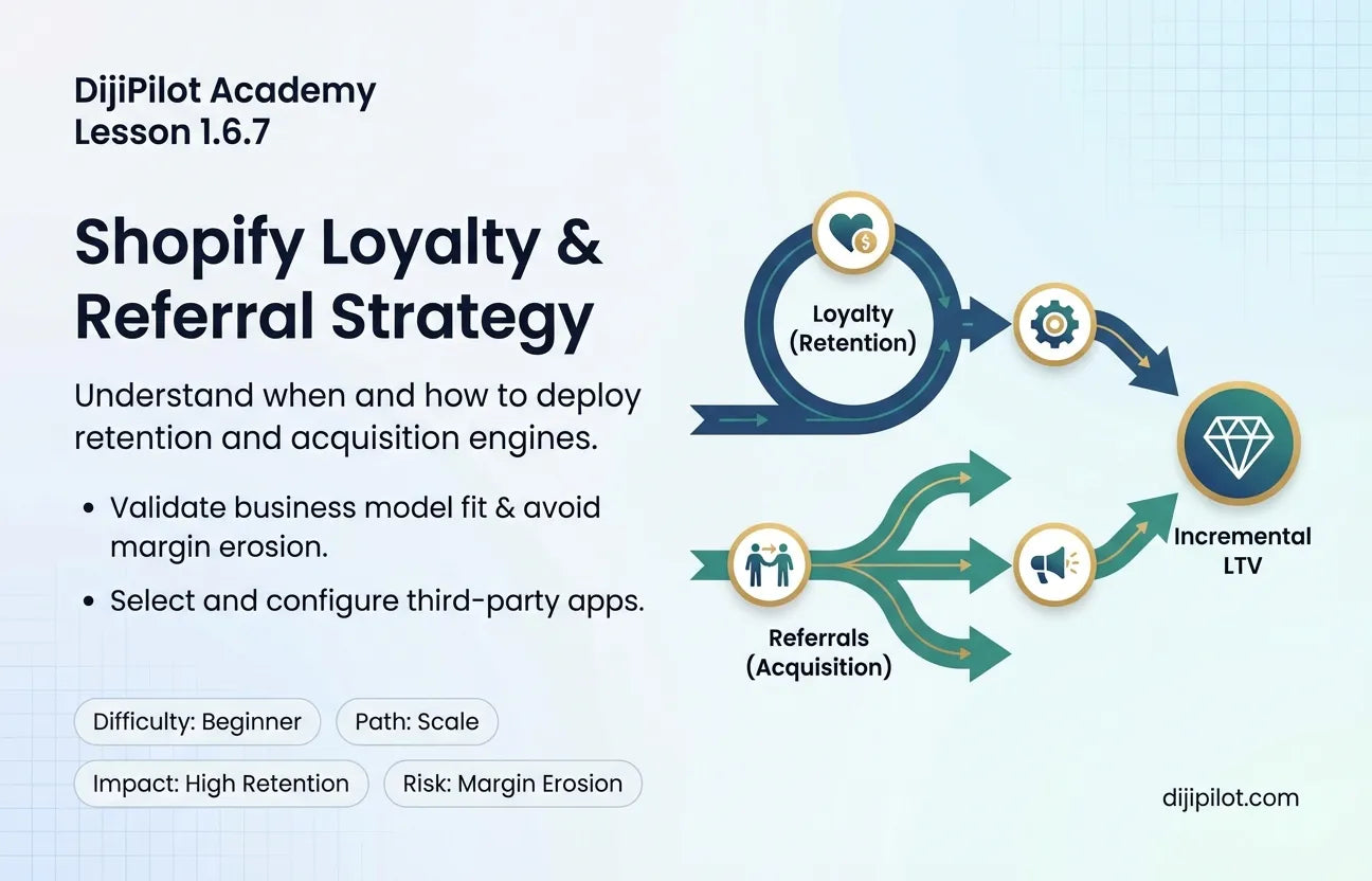 1.6.7 - Shopify Loyalty & Referrals: When They Work and When They Don’t (Difficulty: Beginner | Path: Scale)