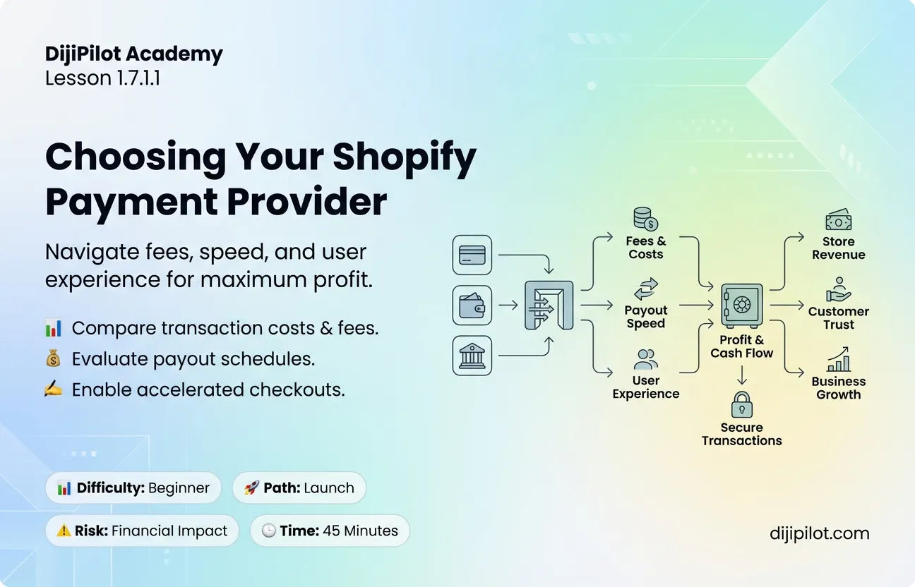 1.7.1.1 - How to Choose a Payment Provider for Shopify (Difficulty: Beginner | Path: Launch)
