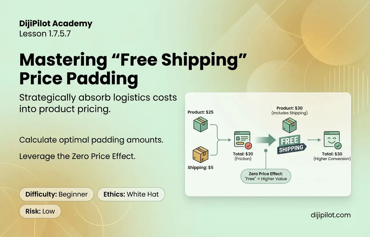 1.7.5.7 - Calling it “free shipping” on Shopify by padding product prices? (Difficulty: Beginner | Ethics: White Hat | Path: Launch)