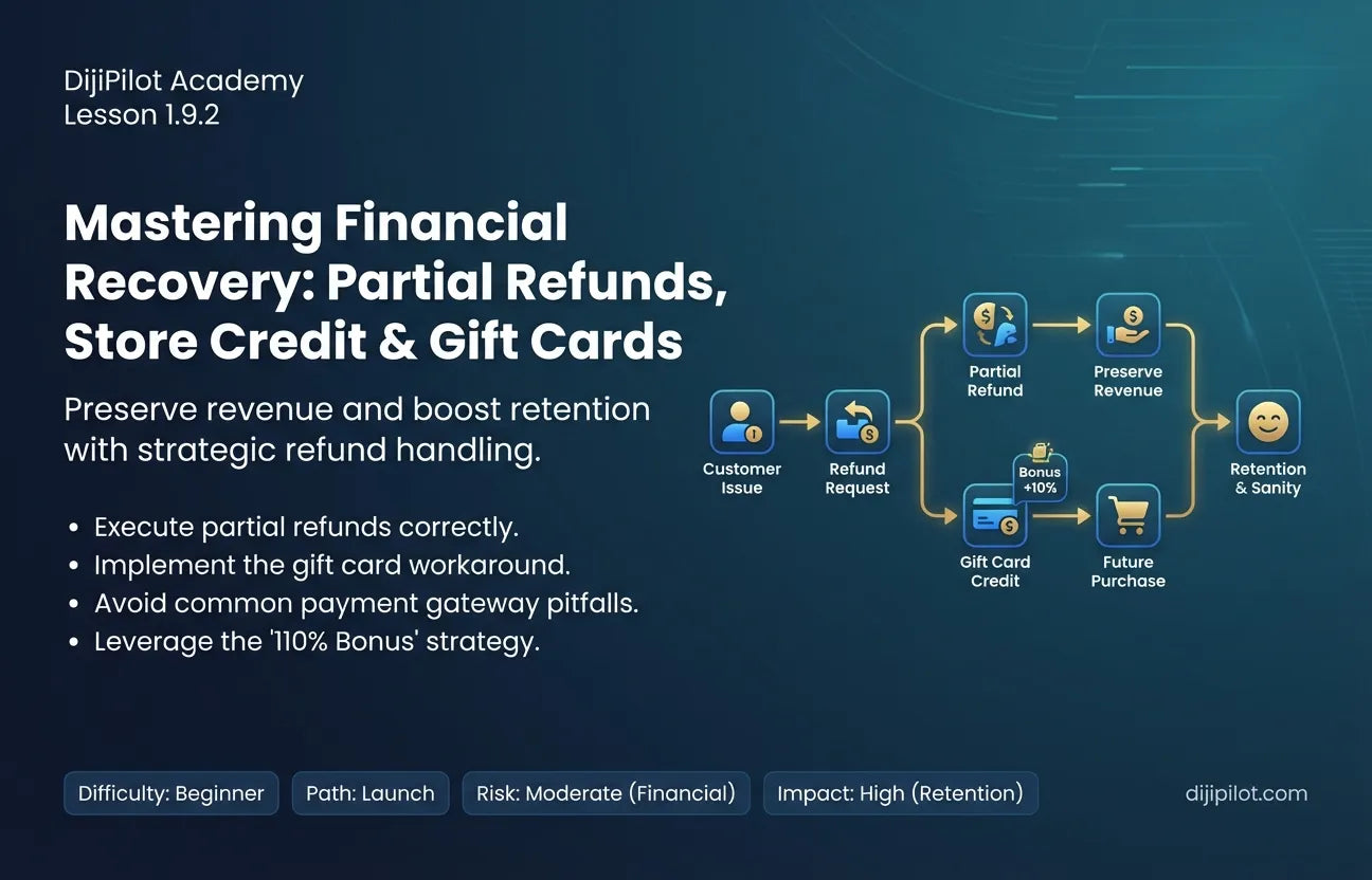 1.9.2 - How to Process Partial Refunds, Store Credit & Gift Cards in Shopify (Difficulty: Beginner | Path: Launch)