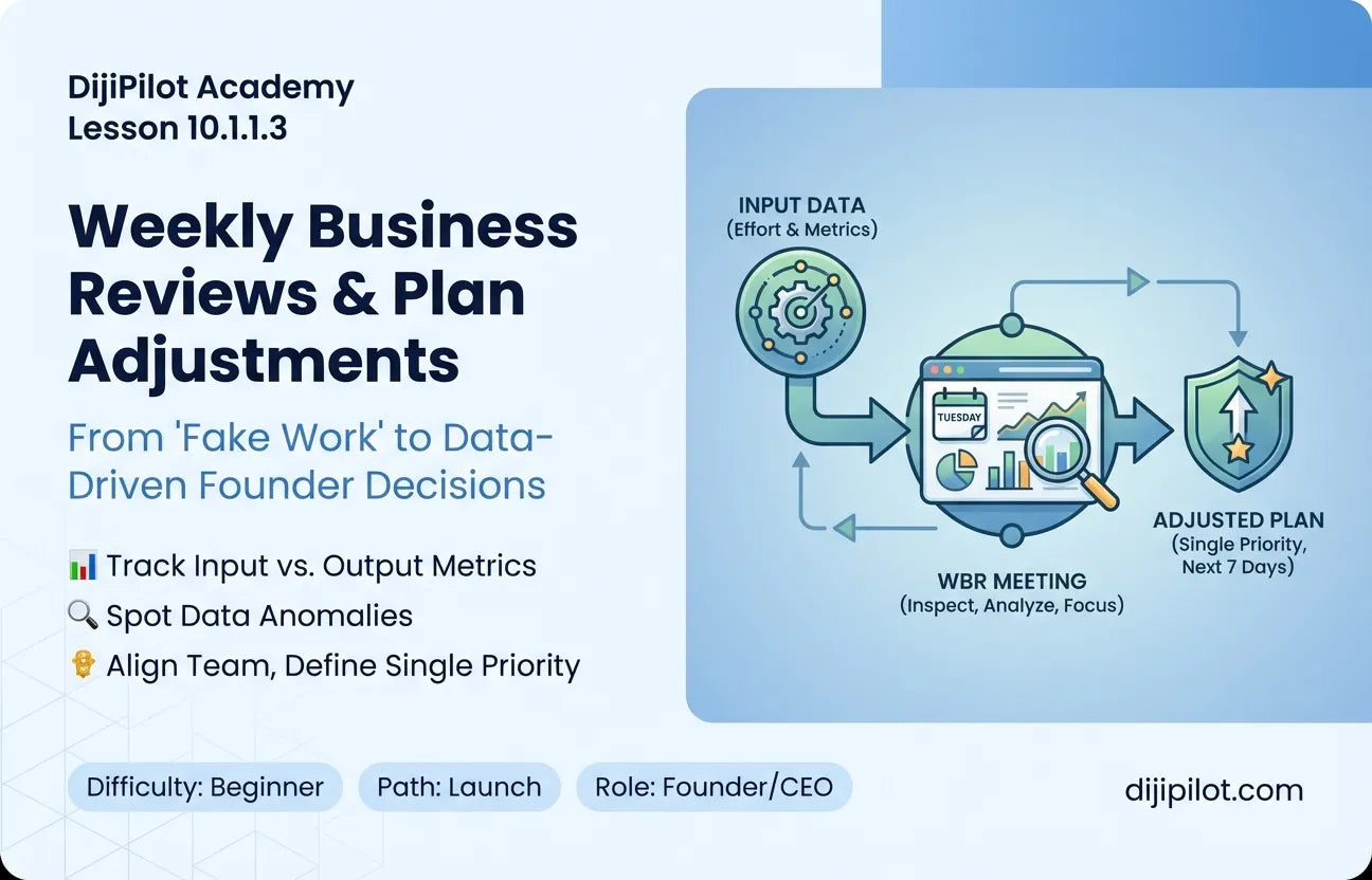 10.1.1.3 - How to Conduct Weekly Business Reviews and Adjust Plans Responsibly (Difficulty: Beginner | Path: Launch)