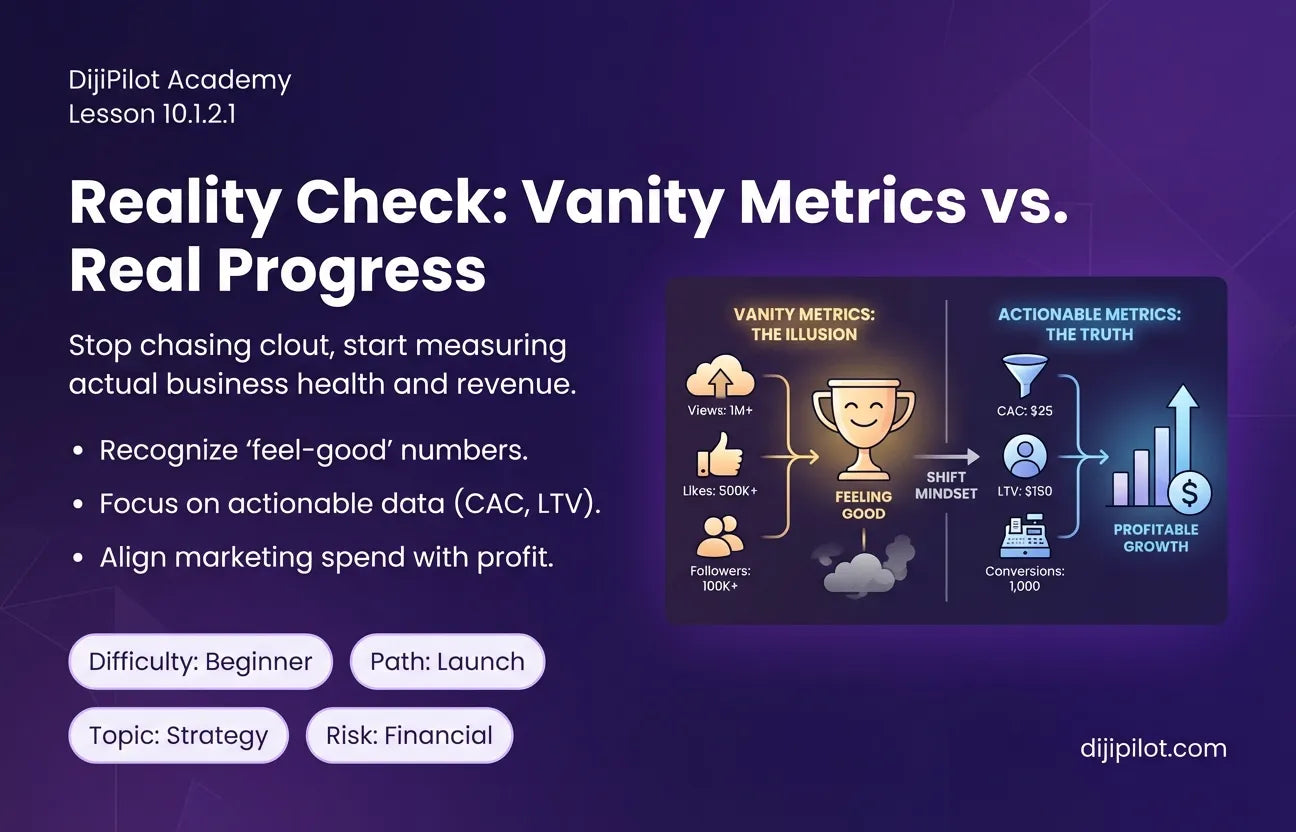 10.1.2.1 - Reality Check: Vanity Metrics and the Illusion of Progress (Difficulty: Beginner | Path: Launch)
