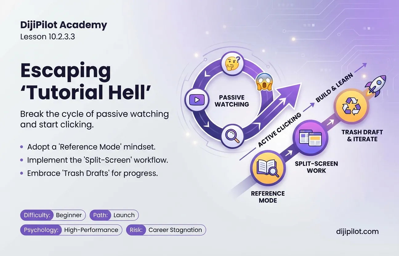 10.2.3.3 - Escaping "Tutorial Hell": How to Stop Watching and Start Clicking (Difficulty: Beginner | Path: Launch)