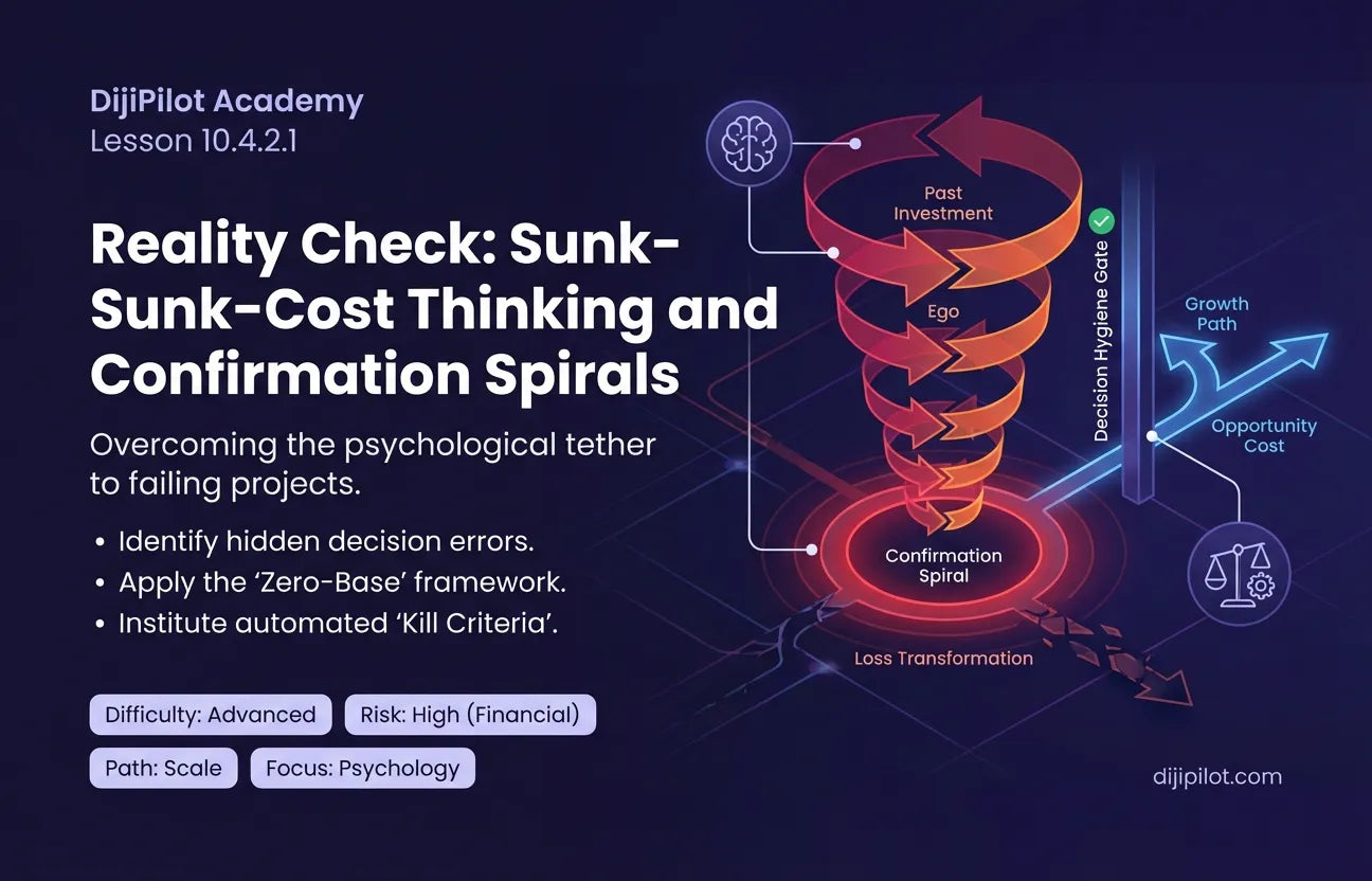10.4.2.1 - Reality Check: Sunk-Cost Thinking and Confirmation Spirals (Difficulty: Advanced | Path: Scale)