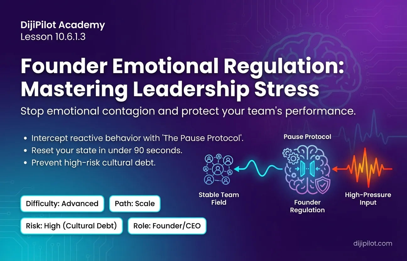 10.6.1.3 - Emotional Regulation: How to Handle Stress Without Projecting It onto Your Staff (Difficulty: Advanced | Path: Scale)
