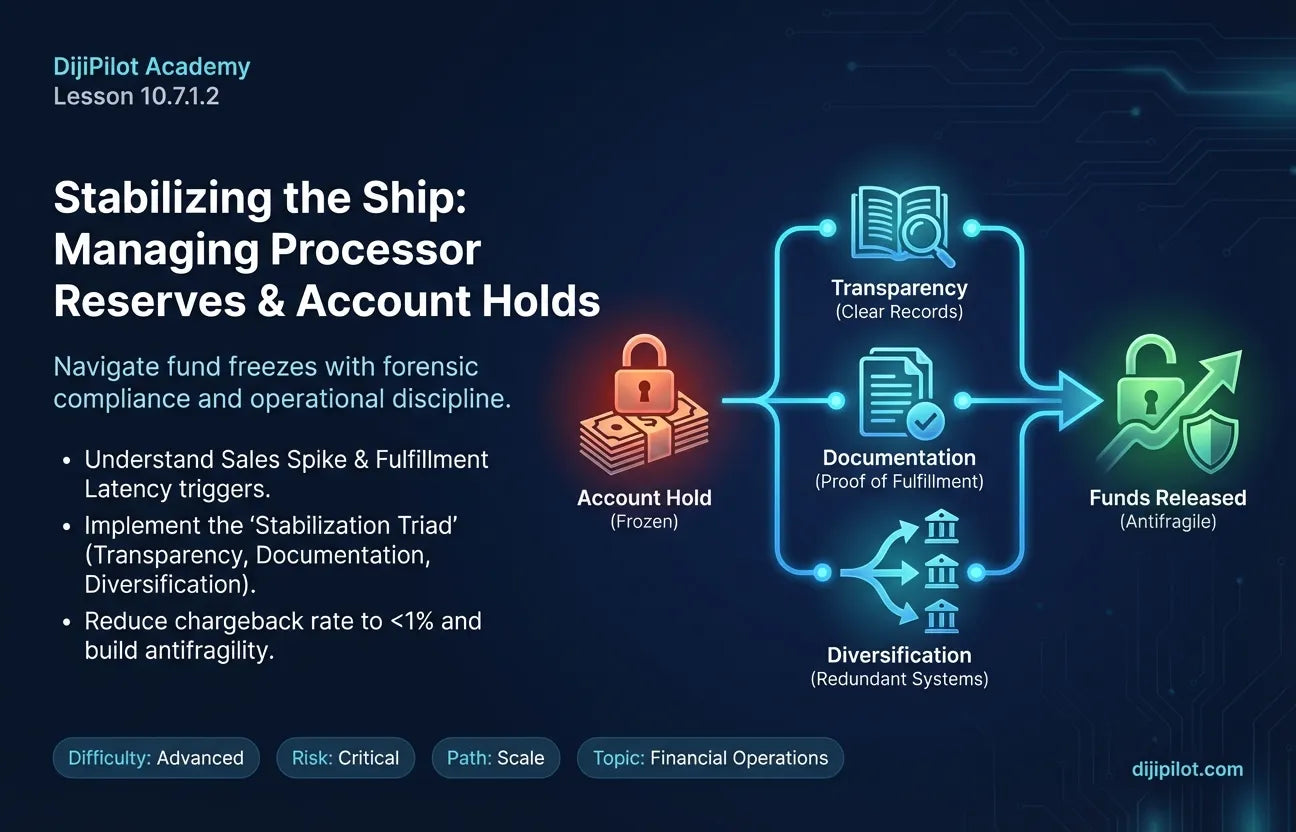 10.7.1.2 - Case: “Processor Reserve/Account Hold”-Stabilization Steps (Difficulty: Advanced | Path: Scale)