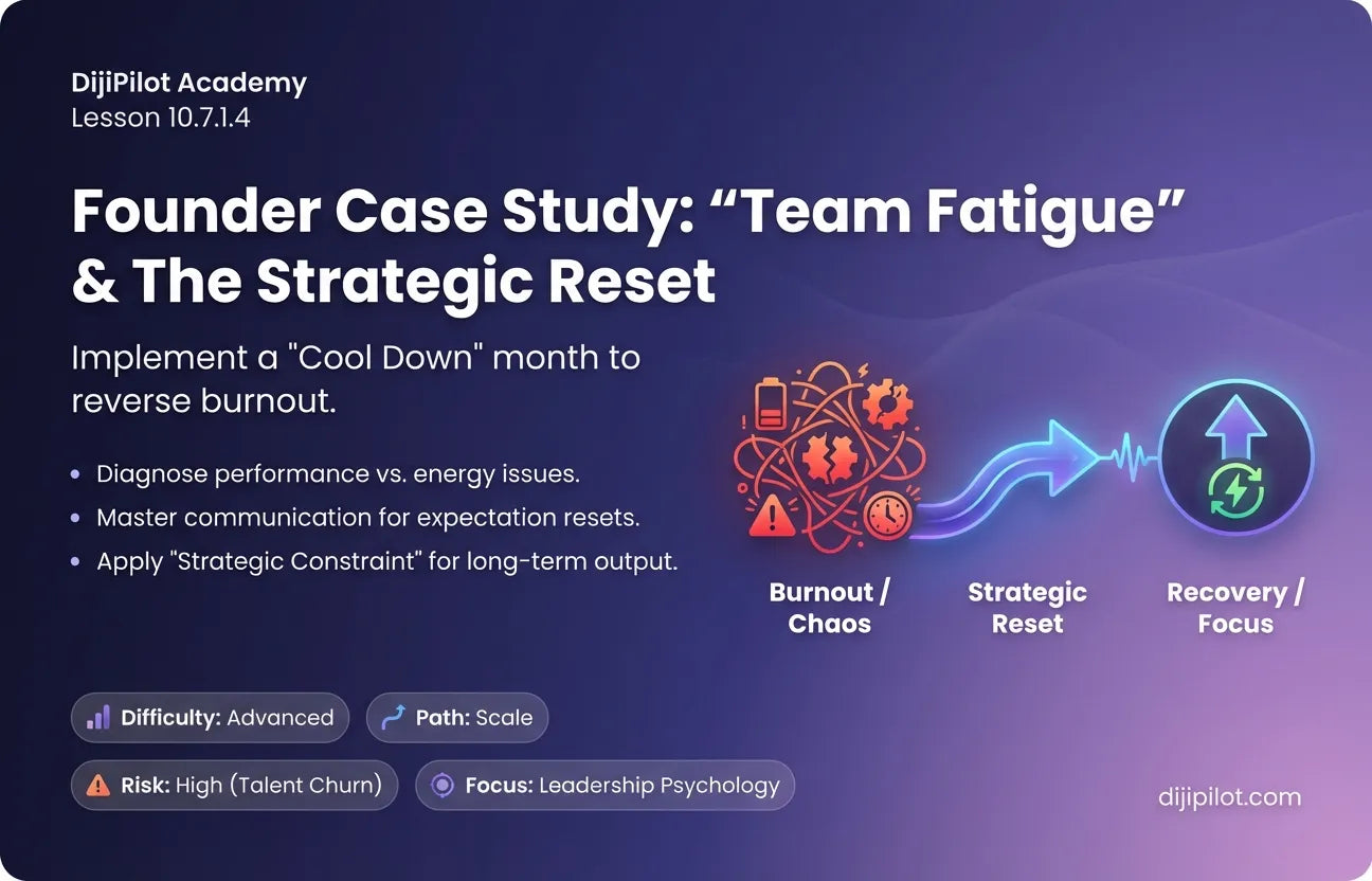 10.7.1.4 - Founder Case Study: “Team Fatigue”-Resetting Goals and Cadence (Difficulty: Advanced | Path: Scale)