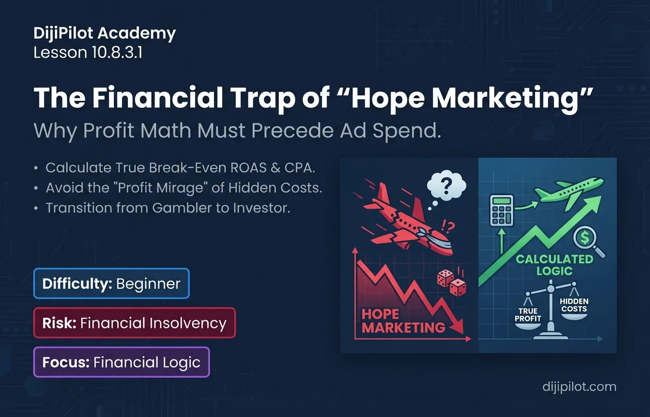 10.8.3.1 - "Hope Marketing": Launching ads without a calculator or break-even analysis (Difficulty: Beginner | Path: Launch)
