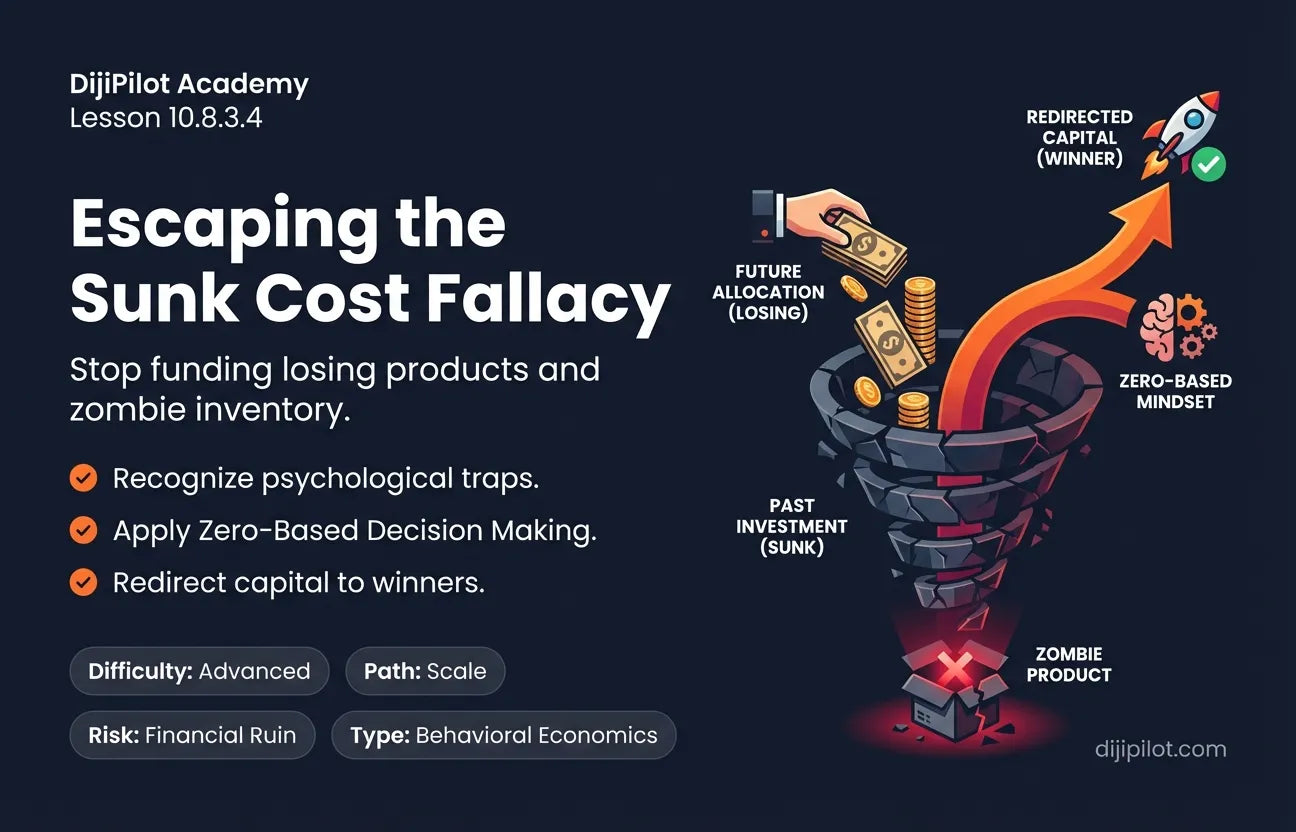 10.8.3.4 - "Sunk Cost Fallacy": Pouring money into a losing product because "I've already spent so much" (Difficulty: Advanced | Path: Scale)