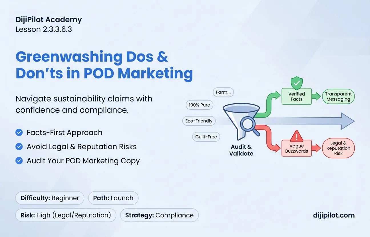 2.3.3.6.3 - What are the Greenwashing Dos & Don’ts in POD Marketing? (Difficulty: Beginner | Path: Launch)