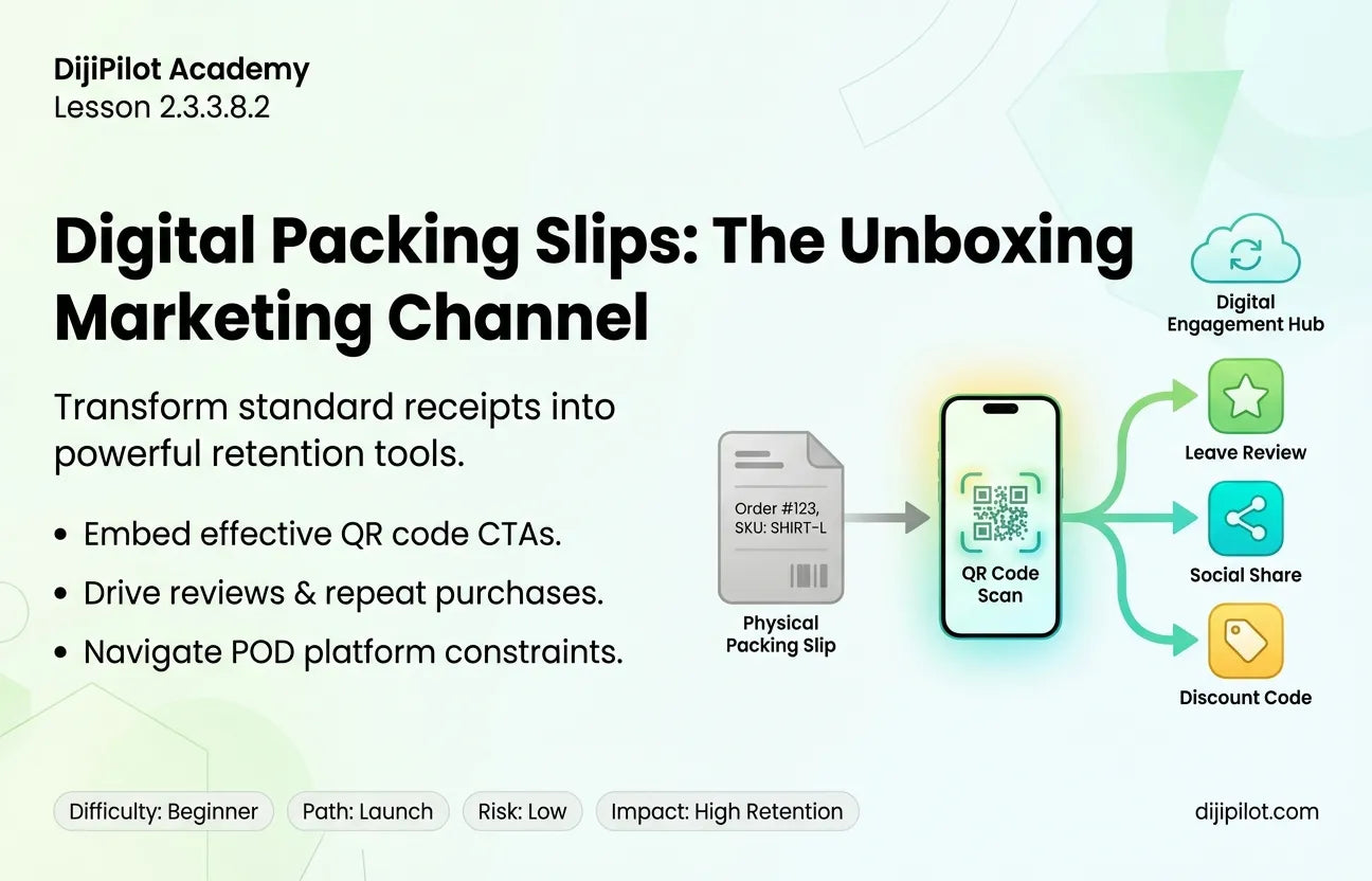 2.3.3.8.2 - Using Digital Packing Slips & QR Codes for Post-Purchase Engagement (Difficulty: Beginner | Path: Launch)