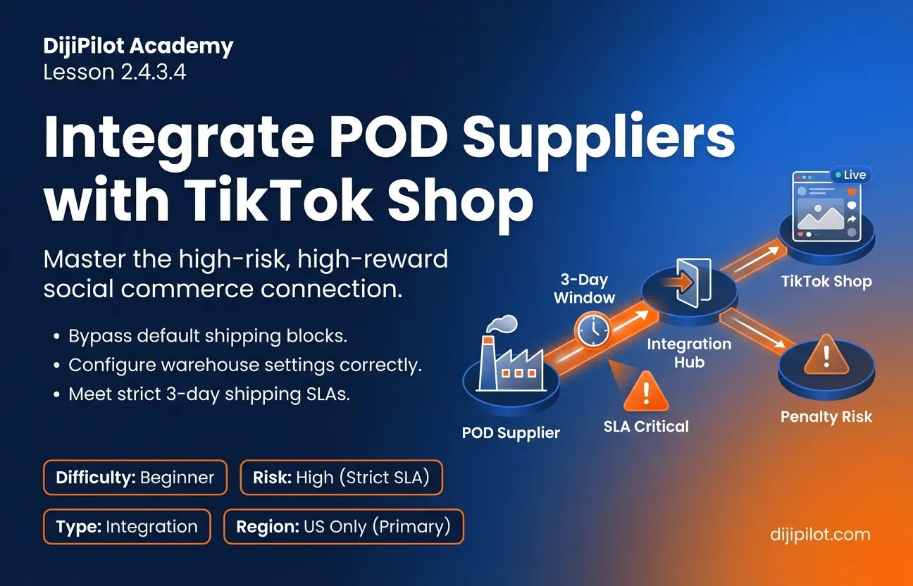 2.4.3.4 - How to Integrate POD Suppliers with TikTok Shop (Difficulty: Beginner | Path: Launch)