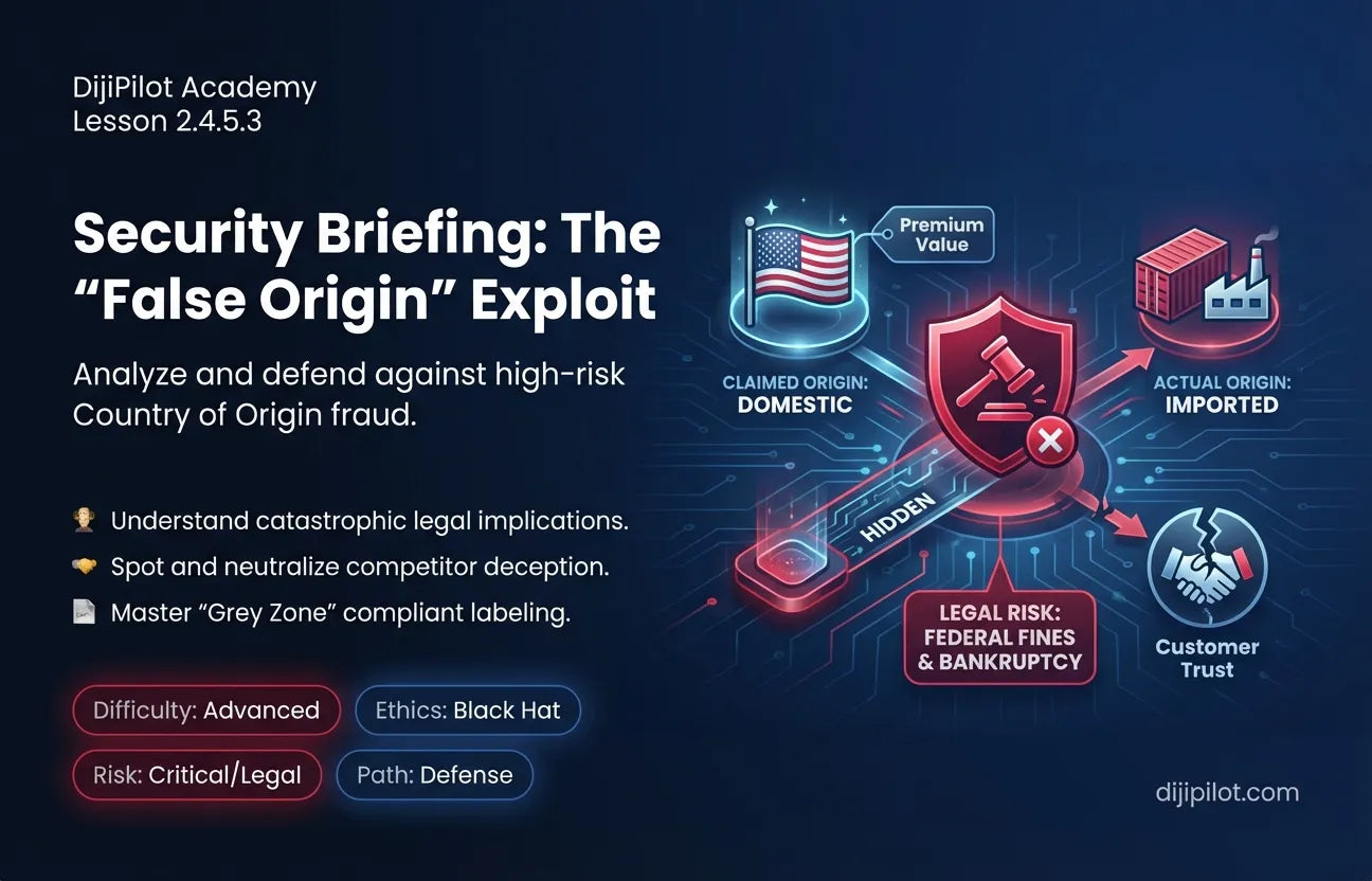 2.4.5.3 - Claiming a False Country of Origin (Domestic vs. Imported) (Difficulty: Advanced | Ethics: Black Hat | Path: Scale)