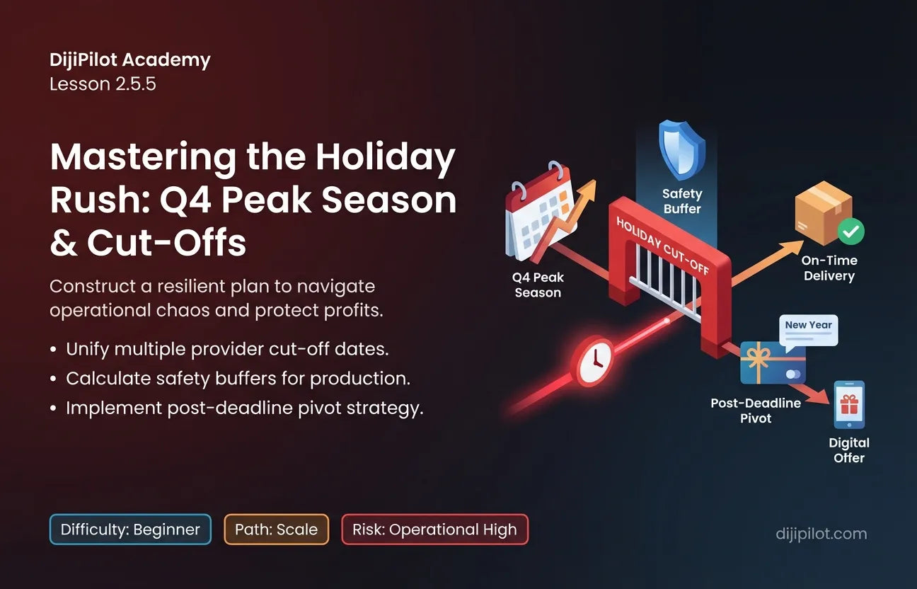 2.5.5 - How to Handle Q4 Peak Season & POD Holiday Cut-Offs (Difficulty: Beginner | Path: Scale)