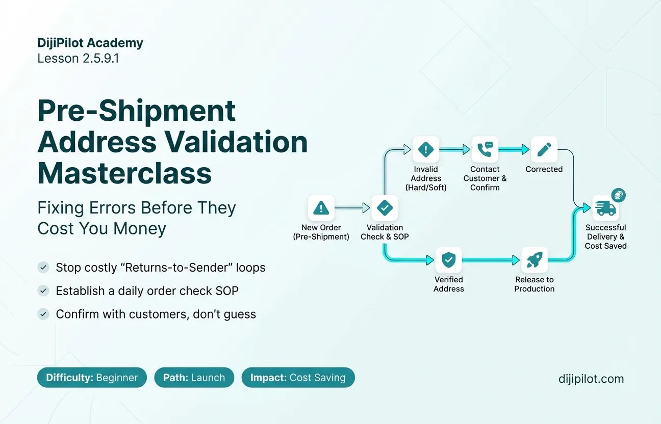 2.5.9.1 - How to Handle Pre-Shipment Address Corrections & Re-routes (Difficulty: Beginner | Path: Launch)