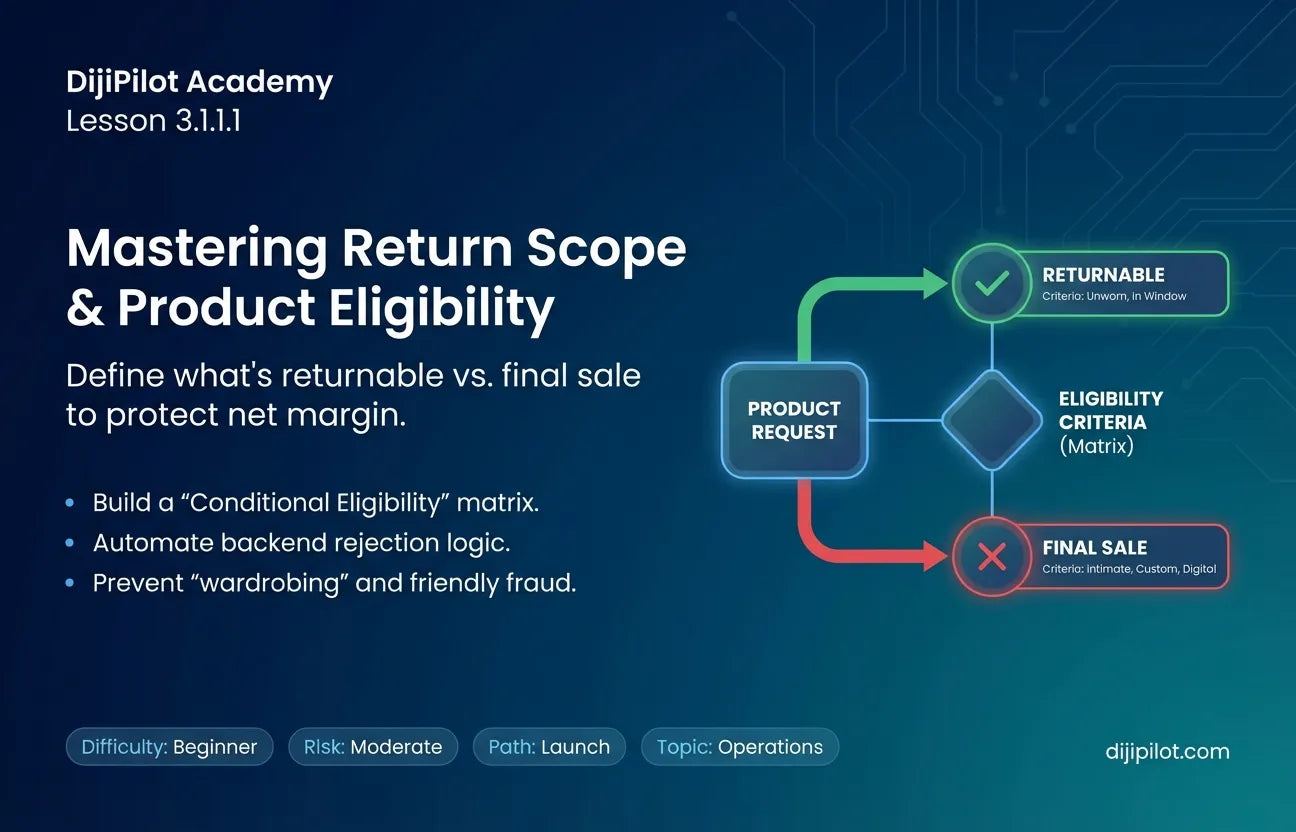3.1.1.1 - How to Set Your Return Scope & Product Eligibility (Difficulty: Beginner | Path: Launch)