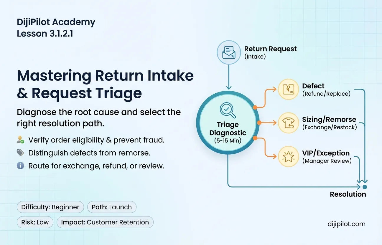 3.1.2.1 - How to Handle Return Intake & Request Triage (Difficulty: Beginner | Path: Launch)