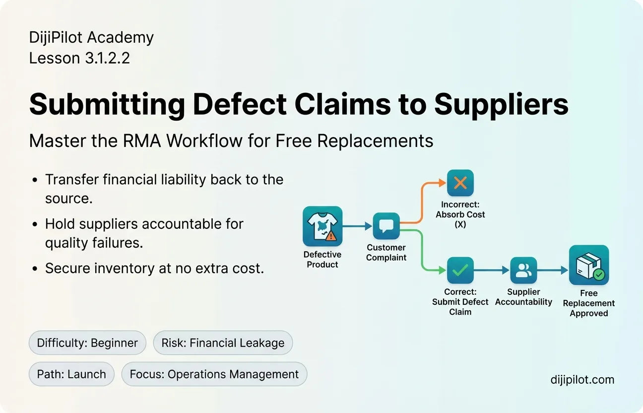 3.1.2.2 - How to Submit Defect Claims to Your Supplier or POD Provider (Difficulty: Beginner | Path: Launch)