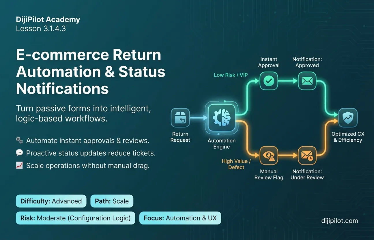 3.1.4.3 - How to Set Up E-commerce Return Automation & Status Notifications (Difficulty: Advanced | Path: Scale)