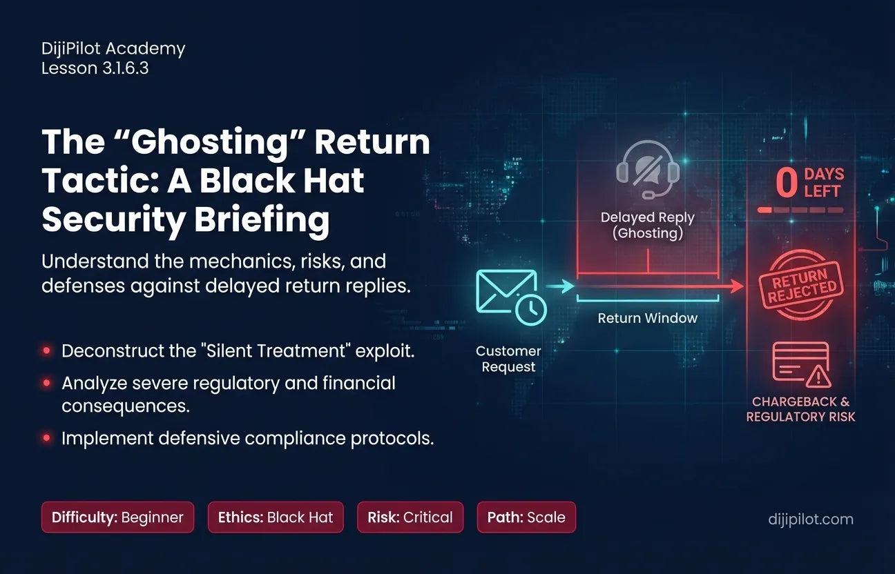 3.1.6.3 - The "Ghosting" Technique: Deliberately delaying replies until the return window expires (Difficulty: Beginner | Ethics: Black Hat | Path: Scale)