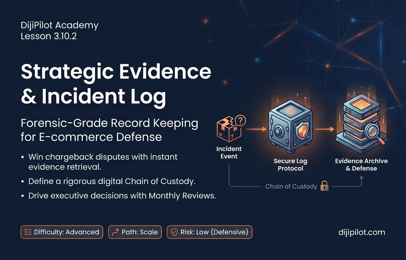 3.10.2 - How to Keep an Evidence & Incident Log (Difficulty: Advanced | Path: Scale)