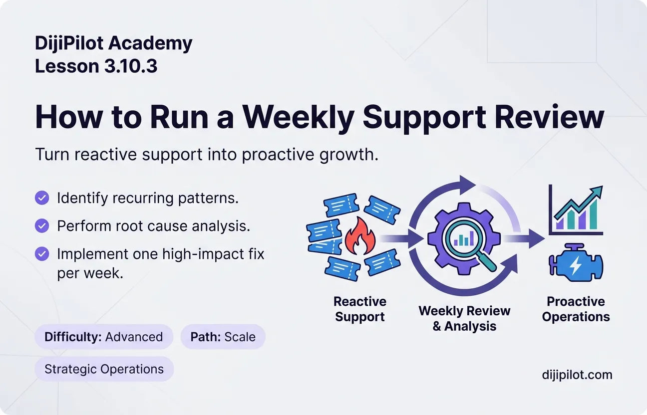 3.10.3 - How to Run a Weekly Support Review (Difficulty: Advanced | Path: Scale)