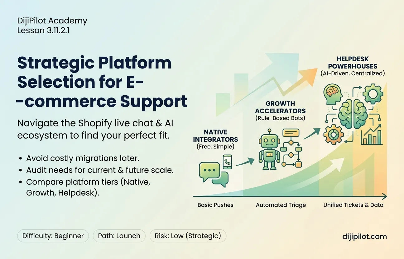 3.11.2.1 - How to Choose Your Live Chat & Bot Platform (Shopify Apps) (Difficulty: Beginner | Path: Launch)