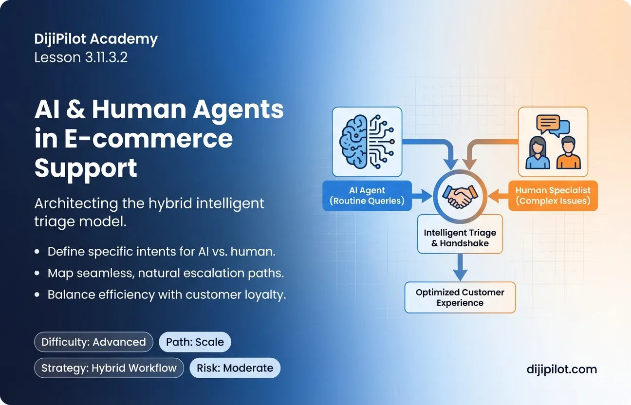 3.11.3.2 - AI vs. Human Agents in E-commerce Support: Knowing When to Use Each (Difficulty: Advanced | Path: Scale)